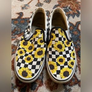 Sunflower slip on Vans